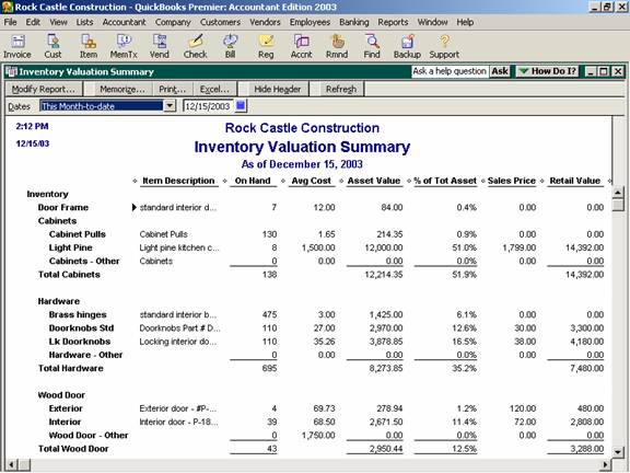 Inventory Valuation Summary Accounting Software Secrets