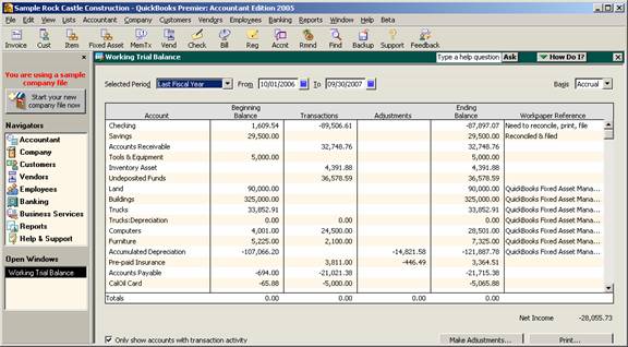 working trial balance accounting software secrets 5 line p&l bdo auditing firm